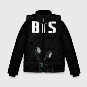 Зимняя куртка для мальчиков 3D BTS(наушники в руке): в Ухте, ткань верха — 100% полиэстер; подклад — 100% полиэстер, утеплитель — 100% полиэстер | длина ниже бедра, удлиненная спинка, воротник стойка и отстегивающийся капюшон. Есть боковые карманы с листочкой на кнопках, утяжки по низу изделия и внутренний карман на молнии. 
Предусмотрены светоотражающий принт на спинке, радужный светоотражающий элемент на пуллере молнии и на резинке для утяжки | bangtan boys | beyond the scene | bts | бтс | группа | музыка | песни | южнокорейский бойбенд