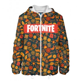 Мужская куртка 3D с принтом FORTNITE AFRICA в Ухте, ткань верха — 100% полиэстер, подклад — флис | прямой крой, подол и капюшон оформлены резинкой с фиксаторами, два кармана без застежек по бокам, один большой потайной карман на груди. Карман на груди застегивается на липучку | 