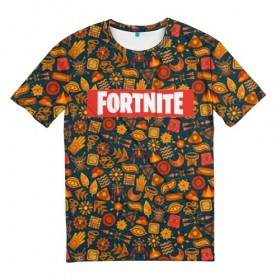 Мужская футболка 3D с принтом FORTNITE AFRICA в Ухте, 100% полиэфир | прямой крой, круглый вырез горловины, длина до линии бедер | 