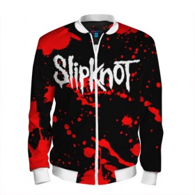 Мужской бомбер 3D с принтом Slipknot (2) в Ухте, 100% полиэстер | застегивается на молнию, по бокам два кармана без застежек, по низу бомбера и на воротнике - эластичная резинка | horror | music | not | rock | slipk | slipknot | кровь | музыка | рок | слипкнот | ужасы