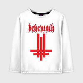 Детский лонгслив хлопок с принтом behemoth в Ухте, 100% хлопок | круглый вырез горловины, полуприлегающий силуэт, длина до линии бедер | behemoth | blackmetal | death | metal | metall | rock