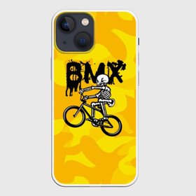 Чехол для iPhone 13 mini с принтом BMX в Ухте,  |  | bike | bmx | bones | extreme | skeleton | skull | sport | велосипед | скелет | спорт | череп | экстрим