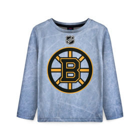 Детский лонгслив 3D с принтом Boston Bruins в Ухте, 100% полиэстер | длинные рукава, круглый вырез горловины, полуприлегающий силуэт
 | boston | boston bruins | hockey | nhl | бостон | бостон брюинз | кубок стенли | нхл | спорт | хоккей | шайба