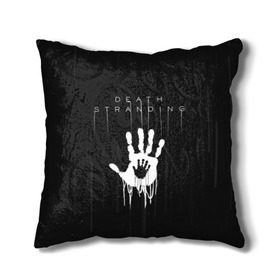 Подушка 3D с принтом DEATH STRANDING в Ухте, наволочка – 100% полиэстер, наполнитель – холлофайбер (легкий наполнитель, не вызывает аллергию). | состоит из подушки и наволочки. Наволочка на молнии, легко снимается для стирки | bridges | death | game | games | hideo | kojima | logo | mads | mikkelsen | norman | porter | reedus | sam | stranding | гений | дес | игра | игры | кодзима | лого | миккельсен | портер | ридус | стрендинг | сэм | хидео