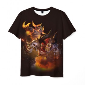 Мужская футболка 3D с принтом Одержимый пламенем в Ухте, 100% полиэфир | прямой крой, круглый вырез горловины, длина до линии бедер | 
