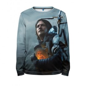 Детский лонгслив 3D с принтом Сэм - DEATH STRANDING в Ухте, 100% полиэстер | длинные рукава, круглый вырез горловины, полуприлегающий силуэт
 | Тематика изображения на принте: cliff | death | game | games | hideo | kojima | logo | mads | mikkelsen | norman | porter | reedus | sam | stranding | дес | игра | игры | клифф | кодзима | лого | миккельсен | портер | ридус | стрендинг | сэм | хидео