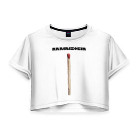 Женская футболка Cropp-top с принтом Rammstein. Radio в Ухте, 100% полиэстер | круглая горловина, длина футболки до линии талии, рукава с отворотами | Тематика изображения на принте: kruspe | lindemann | metal | oliver | rammstein | richard | riedel | rock | till | кристиан | круспе | линдеманн | лоренц | метал | оливер | рамштайн | ридель | рихард | рок | тилль