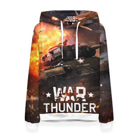Женская толстовка 3D с принтом war thunder в Ухте, 100% полиэстер  | двухслойный капюшон со шнурком для регулировки, мягкие манжеты на рукавах и по низу толстовки, спереди карман-кенгуру с мягким внутренним слоем. | war thunder | war thunder 2019 | war thunder лучшие | war thunder самолеты | war thunder танки | вар тандер | игра war thunder | купить футболку war thunder | футболки war thunder