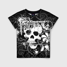 Детская футболка 3D с принтом Rammstein в Ухте, 100% гипоаллергенный полиэфир | прямой крой, круглый вырез горловины, длина до линии бедер, чуть спущенное плечо, ткань немного тянется | Тематика изображения на принте: du hast | heavy | herzeleid | metal | mutter | rammstein | reise | rosenrot | sehnsucht | till lindemann | группа | метал | рамштайн | рок | тилль линдеманн | хард