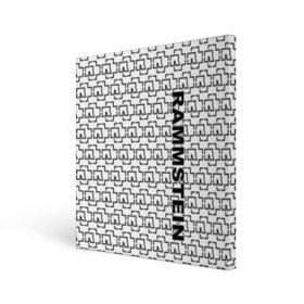 Холст квадратный с принтом RAMMSTEIN в Ухте, 100% ПВХ |  | metallica | music | rammstein | rock | металл | металлика | музыка | раммштайн | рок | рок группа