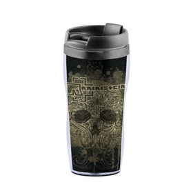 Термокружка-непроливайка с принтом Rammstein в Ухте, внутренняя часть — пищевой пластик, наружная часть — прозрачный пластик, между ними — полиграфическая вставка с рисунком | объем — 350 мл, герметичная крышка | du hast | heavy | herzeleid | metal | mutter | rammstein | reise | rosenrot | sehnsucht | till lindemann | группа | метал | рамштайн | рок | тилль линдеманн | хард