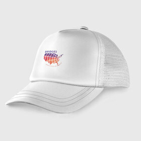 Детская кепка тракер с принтом USA в Ухте, Козырек - 100% хлопок. Кепка - 100% полиэстер, Задняя часть - сетка | универсальный размер, пластиковая застёжка | cliff | deadman | death stranding | fragile | hideo kojima | mads mikkelsen | norman reedus | sam | дельторо | дэдмен | коджима | кодзима | мадс миккельсен | норман ридус | сэм | хидео