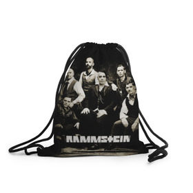Рюкзак-мешок 3D с принтом Rammstein в Ухте, 100% полиэстер | плотность ткани — 200 г/м2, размер — 35 х 45 см; лямки — толстые шнурки, застежка на шнуровке, без карманов и подкладки | lindemann | rammstain | rammstein | rammstein 2019 | ramstein | группы | метал | музыка | рок | тилль линдеманн