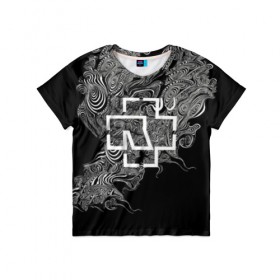 Детская футболка 3D с принтом Rammstein в Ухте, 100% гипоаллергенный полиэфир | прямой крой, круглый вырез горловины, длина до линии бедер, чуть спущенное плечо, ткань немного тянется | Тематика изображения на принте: rammstein | rock | атрибутика | группа | линдеманн | мерч | музыка | музыкант | немецкий | певец | раммштайн | рамштайн | рок | рок группа | рок музыка | рокер | тилль