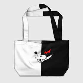 Пляжная сумка 3D MONOKUMA (КАПЮШОН) | МОНОКУМА: в Ухте, 100% полиэстер | застегивается на металлическую кнопку; внутренний карман застегивается на молнию. Стенки укреплены специальным мягким материалом, чтобы защитить содержимое от несильных ударов
 | anime | bear | black  white | danganronpa | kurokuma | monodam | monokuma | monomi | monotaro | pink | rabbit | school | shirokuma | аниме | главарь | мoноми | монокума | черно белый | школа