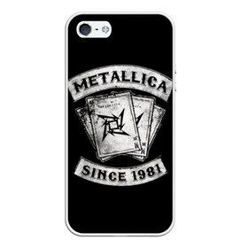 Чехол для iPhone 5/5S матовый Metallica: в Ухте, Силикон | Область печати: задняя сторона чехла, без боковых панелей | album | black | concert | heavy | kirk | metal | metallica | music | rock | tolls | джеймс хэтфилд | кирк хэмметт | клифф бёртон | ларс ульрих | метал | металлика | трэш