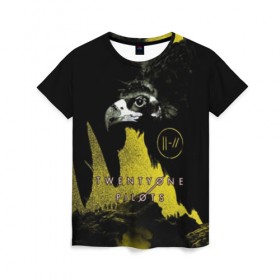 Женская футболка 3D с принтом TWENTY ONE PILOTS в Ухте, 100% полиэфир ( синтетическое хлопкоподобное полотно) | прямой крой, круглый вырез горловины, длина до линии бедер | regional at best | twenty one pilots | американский дуэт | музыка | песни | рок | твенти | твенти ван пайлотс | твенти ван пилот | твенти ван пилотс