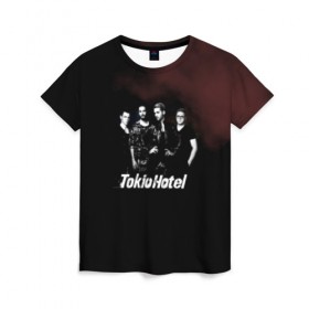 Женская футболка 3D с принтом Tokio Hotel в Ухте, 100% полиэфир ( синтетическое хлопкоподобное полотно) | прямой крой, круглый вырез горловины, длина до линии бедер | hotel | island | tokio | tokio hotel | альтернативный | билл каулитц | георг листинг | группа | густав шефер | отель | пауэр | поп | рок | синти | синтипоп | токийский | токио | том каулитц | хотель