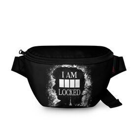 Поясная сумка 3D с принтом I AM LOCKED в Ухте, 100% полиэстер | плотная ткань, ремень с регулируемой длиной, внутри несколько карманов для мелочей, основное отделение и карман с обратной стороны сумки застегиваются на молнию | holmes | mr moment | sherlock | ватсон | дедукция | детектив | камбербэтч | мориарти | мр момент | сериал | фильм | холмс | холодное чтение | шерлок