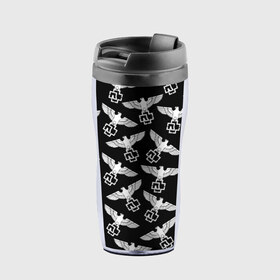 Термокружка-непроливайка с принтом Rammstein в Ухте, внутренняя часть — пищевой пластик, наружная часть — прозрачный пластик, между ними — полиграфическая вставка с рисунком | объем — 350 мл, герметичная крышка | Тематика изображения на принте: deutschland | duhastviel.mutter | hevy metal | meinteil | music | rammstein | rammsteinfan | ramshtain | rock | германия | метал | музыка | немцы | рамштаин | рамштайн | рамштейн | рок