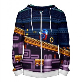 Мужская толстовка 3D на молнии с принтом SONIC BOOM в Ухте, 100% полиэстер | длина до линии бедра, манжеты и пояс оформлены мягкой тканевой резинкой, двухслойный капюшон со шнурком для регулировки, спереди молния, по бокам два кармана | hedgehog | metal sonic | silver | silver the hedgehog | sonic | sonic boom | sonic the hedgehog | ёж сонник | игры | соник | фильмы