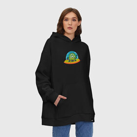 Худи SuperOversize хлопок с принтом пришелец в Ухте, 70% хлопок, 30% полиэстер, мягкий начес внутри | карман-кенгуру, эластичная резинка на манжетах и по нижней кромке, двухслойный капюшон
 | nasa | ufo | звезды | инопланетянин | космос | наса | небо | нло | пришелец | чужой