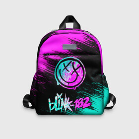 Детский рюкзак 3D с принтом Blink 182 (1) в Ухте, 100% полиэстер | лямки с регулируемой длиной, сверху петелька, чтобы рюкзак можно было повесить на вешалку. Основное отделение закрывается на молнию, как и внешний карман. Внутри дополнительный карман. По бокам два дополнительных кармашка | art | blink | music | pop | rock | арт | блинк | музыка | поп музыка | рок