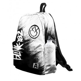 Рюкзак 3D с принтом Blink-182 (2) в Ухте, 100% полиэстер | лямки с регулируемой длиной, сверху петелька, чтобы рюкзак можно было повесить на вешалку. Основное отделение закрывается на молнию, как и внешний карман. Внутри два дополнительных кармана, один из которых закрывается на молнию. По бокам два дополнительных кармашка | art | blink | music | pop | rock | арт | блинк | музыка | поп музыка | рок