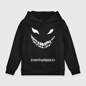 Детское худи Oversize хлопок с принтом DISTURBED FACE в Ухте, френч-терри — 70% хлопок, 30% полиэстер. Мягкий теплый начес внутри —100% хлопок | боковые карманы, эластичные манжеты и нижняя кромка, капюшон на магнитной кнопке | disturbed | music | rock | группа | музыка | музыканты | рок