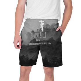 Мужские шорты 3D RAMMSTEIN: в Ухте,  полиэстер 100% | прямой крой, два кармана без застежек по бокам. Мягкая трикотажная резинка на поясе, внутри которой широкие завязки. Длина чуть выше колен | deutschland | rammstein | rock | sehnsucht | германия | группа | лого | логотип | немецкая | немецкий | раммштаен | раммштайн | рамштаен | рамштайн | рок