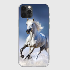 Чехол для iPhone 12 Pro Max Белая лошадь: в Ухте, Силикон |  | animal | beautiful | gloss | horse | mane | mustang | muzzle | nature | snow | white | wild | winter | белый | грива | дикий | животное | зима | конь | красивый | лоск | лошадь | мустанг | природа | скакун | снег