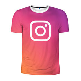 Мужская футболка 3D спортивная с принтом Instagram в Ухте, 100% полиэстер с улучшенными характеристиками | приталенный силуэт, круглая горловина, широкие плечи, сужается к линии бедра | instagram | photo | инстаблогер | инстаграм | интернет | сеть | социальная | фото