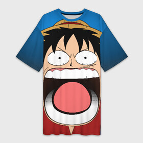 Платье-футболка 3D Луффи   Чё: в Ухте,  |  | one piece | аниме | луффи | монки ди луффи | мугивара | мугивара луфи | удивление | шляпа