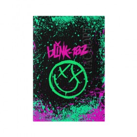Обложка для паспорта матовая кожа с принтом BLINK-182 в Ухте, натуральная матовая кожа | размер 19,3 х 13,7 см; прозрачные пластиковые крепления | Тематика изображения на принте: blink | music | rock | блинк | группа | музыка | музыканты | рок