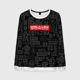 Мужской свитшот 3D с принтом BTS в Ухте, 100% полиэстер с мягким внутренним слоем | круглый вырез горловины, мягкая резинка на манжетах и поясе, свободная посадка по фигуре | bangtan boys | bt21 | bts | bts army | bts stickers | j hope | jimin | jin | jungkook | k pop | rap monster | rapmon | suga | v | бтс | корея | стикеры bts