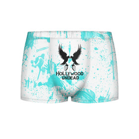 Мужские трусы 3D с принтом Жемчужина в Ухте, 50% хлопок, 50% полиэстер | классическая посадка, на поясе мягкая тканевая резинка | hollywood undead | hu | альтернатива | андед | мерч | музыка | рэп рок | фан мерч | футболки