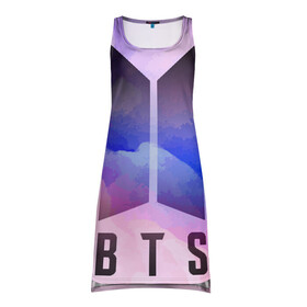 Платье-майка 3D BTS: в Ухте, 100% полиэстер | полуприлегающий силуэт, широкие бретели, круглый вырез горловины, удлиненный подол сзади. | bangtan boys | beyond the scene | big hit | bts | bts19 | j hope | jimin | jin | jungkook | k pop | kpop | love yourself | map of the soul | rm | suga | v | wings