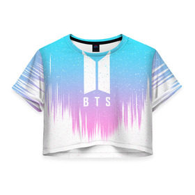 Женская футболка Cropp-top с принтом BTS LOVE YOURSELF в Ухте, 100% полиэстер | круглая горловина, длина футболки до линии талии, рукава с отворотами | bangtan boys | bt21 | bts | bts army | bts stickers | j hope | jimin | jin | jungkook | k pop | rap monster | rapmon | suga | v | бтс | корея | стикеры bts