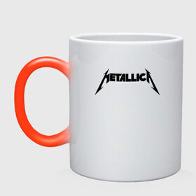 Кружка хамелеон с принтом METALLICA (НА СПИНЕ) в Ухте, керамика | меняет цвет при нагревании, емкость 330 мл | Тематика изображения на принте: 