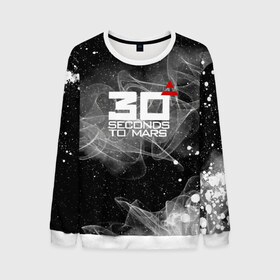 Мужской свитшот 3D с принтом 30 Seconds to Mars в Ухте, 100% полиэстер с мягким внутренним слоем | круглый вырез горловины, мягкая резинка на манжетах и поясе, свободная посадка по фигуре | 30 seconds to mars | 30 секунд до марса | 30stm | thirty seconds to mars | альтернативный | гранж | группа | джаред | знак | лето | надпись | нео | пост | прогрессивный | рок | хард | шеннон