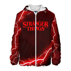 Мужская куртка 3D с принтом STRANGER THINGS в Ухте, ткань верха — 100% полиэстер, подклад — флис | прямой крой, подол и капюшон оформлены резинкой с фиксаторами, два кармана без застежек по бокам, один большой потайной карман на груди. Карман на груди застегивается на липучку | 011 | eggo | eleven | friends don t lie | netflix | season 3 | stranger things | демогоргон | нетфликс | одиннадцатая | очень странные дела | сезон 3