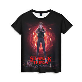 Женская футболка 3D с принтом STRANGER THINGS в Ухте, 100% полиэфир ( синтетическое хлопкоподобное полотно) | прямой крой, круглый вырез горловины, длина до линии бедер | 011 | eggo | eleven | friends don t lie | netflix | season 3 | stranger things | демогоргон | нетфликс | одиннадцатая | очень странные дела | сезон 3