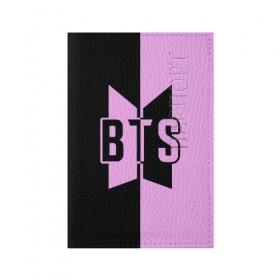 Обложка для паспорта матовая кожа с принтом BTS в Ухте, натуральная матовая кожа | размер 19,3 х 13,7 см; прозрачные пластиковые крепления | bangtan boys | bts | love yourself | бтс