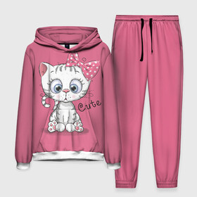 Мужской костюм 3D (с толстовкой) с принтом Cute в Ухте,  |  | animal | bow | child | cute | drawing | funny | kitten | look | бант | взгляд | детский | животное | котенок | милый | прикольный | рисунок