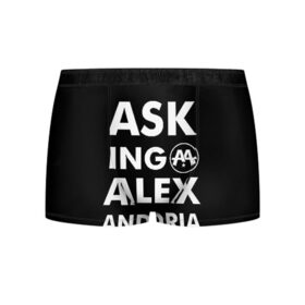 Мужские трусы 3D с принтом AA в Ухте, 50% хлопок, 50% полиэстер | классическая посадка, на поясе мягкая тканевая резинка | Тематика изображения на принте: asking alexandria | denis stoff | rock | рок