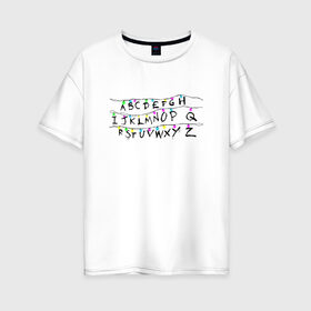 Женская футболка хлопок Oversize с принтом STRANGER THINGS в Ухте, 100% хлопок | свободный крой, круглый ворот, спущенный рукав, длина до линии бедер
 | stranger 2 | stranger 3 | stranger things 3 | things 2 | things 3 | очень странные дела | очень странные дела 3. | очень странный дело