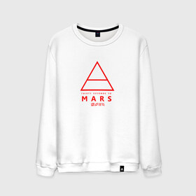 Мужской свитшот хлопок с принтом 30 SECONDS TO MARS в Ухте, 100% хлопок |  | 30 seconds to mars | 30 секунд до марса | jared leto | thirty seconds to mars | джаред лето