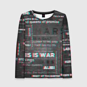 Женский лонгслив 3D с принтом 30 SECONDS TO MARS в Ухте, 100% полиэстер | длинные рукава, круглый вырез горловины, полуприлегающий силуэт | 30 seconds to mars | 30 секунд до марса | jared leto | thirty seconds to mars | джаред лето