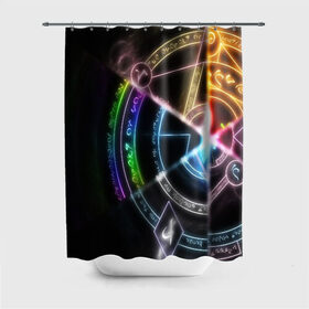 Штора 3D для ванной с принтом DOOM в Ухте, 100% полиэстер | плотность материала — 100 г/м2. Стандартный размер — 146 см х 180 см. По верхнему краю — пластиковые люверсы для креплений. В комплекте 10 пластиковых колец | doom | doom eternal | game | дум