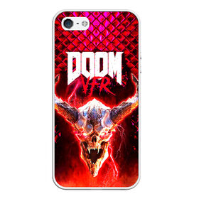 Чехол для iPhone 5/5S матовый Doom Enternal: в Ухте, Силикон | Область печати: задняя сторона чехла, без боковых панелей | 3d | doom enternal | игра | компьютерная | логотип | планета | темный | шутер